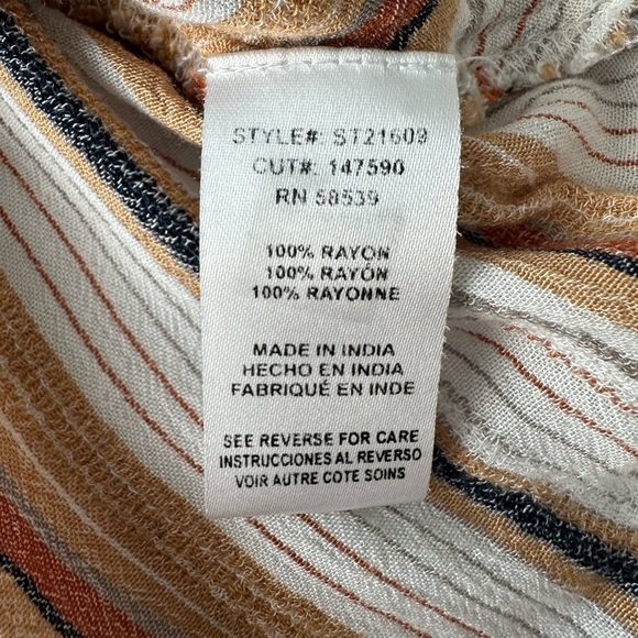 Kut from the Kloth wrap-front sleeveless striped multicolor blouse Medium - Picture 9 of 11